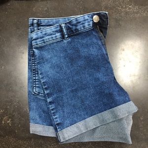 H&M High Waist Denim Shorts